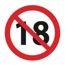 Стікер "18+"